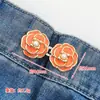 Faja de Cintura Camelia con Rosa Desmontable Botón de Cintura Sin Costura para Jeans, Reductor de Talla de Cintura, Herramienta para Ceñir la Cintura