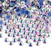 Adesivo que não desbota 1440 peças de strass fantasia de imitação austríaca premium hot-fix série de cores AB com base adesiva termofusível, resistente à água, durável e muito brilhante