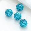 Bolas de Diamante Coloridas Cheias de Diamante para Cruzamento de Fronteira, Bola de Diamante de Cerâmica Macia com Furo Reto, Contas para Colar DIY, Acessórios para Chaveiro com Contas Penduradas