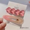Pinza para el pelo con lazo de letras de pedrería para mujer, estilo de alta gama, pinza para flequillo lateral, pinza de pico de pato Y2K para chica dulce, fresca, picante, accesorio para el pelo