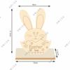 Manualidades de Pascua de madera, adornos de conejito de madera, decoraciones de escritorio, manualidades de fiesta de conejito, adornos