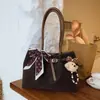 Bolso Transfronterizo de Ante para Mujer, Gran Capacidad, Nuevo Bolso de Hombro Retro Mate Otoño e Invierno 2025, Bolso Tote para Viajar