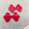Pajarita Roja con Textura de Flor de Cinco Pétalos y Palabras de Bendición Accesorios para el Cabello Antiguos Hechos a Mano para Año Nuevo Materiales