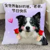 Regalo para el Día del Padre, Cojín Divertido con Expresiones de Perro, Regalo de Cumpleaños para Papá, Sofá, Coche, Cojín Lumbar de Mesita de Noche