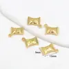 Pingente Preserva-Cor Banhado a Ouro 14K com Círculo e Caractere da Sorte Acessório para Joias Artesanais DIY Pingente Dourado da Sorte Pequeno Charme D105