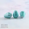 Macaron Eletrodepositado Cerâmica Gota d'Água Contas Soltas Acessórios para Joias DIY Colorido Furo Reto Pacote de Material para Pulseiras Lote