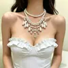 Elegante Collar Francés de Múltiples Capas con Borla de Perla Gota de Agua Lujo Ligero Cadena para Clavícula de Moda de Gama Alta Estilo ins Nicho