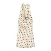 Comércio Exterior Roupas Femininas 2026 Primavera Novo Estilo Europeu e Americano Slim Fit Cetim Gola Halter Costas Abertas Vestido 1323758 Poliéster
