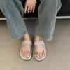 Hermosas Sandalias sin Cierre de Tacón Bajo para Mujer, Zapatos de Nuevo Estilo Verano 2026 para Usar con Faldas, Chanclas de Playa
