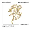 Nuevo Broche Sencillo Hueco de Carrillón de Viento Flor Planta para Ropa de Mujer, Accesorio Versátil al por Mayor: BR5900