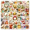 50 Pegatinas de Polipropileno Estilo Nuevo Navideño Transfronterizas Pegatinas de Decoración Navideña Pegatinas DIY para Equipaje Cuaderno