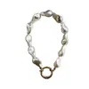 Pulsera de Cuentas Blanca Irregular de Moda Cadena Colgante para Funda de Teléfono Lanyard Accesorios para Mochila de Mujer Estilo Ins Japonés y Coreano
