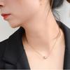 Colar L82 Feijão Dourado da Sorte Clavícula Aço Inoxidável Material Ouro Rosa Banhado com Três Camadas de Ouro Real 18K Joias Dropshipping