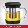 Tetera de Vidrio Personalizada Juego de Té Tetera de Vidrio de Alto Borosilicato Colador de Té Cafetera Resistente al Calor Antiescarcha Taza de Separación de Agua para Té