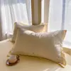 Fundas de almohada de hilo doble capa de algodón puro 2025 nuevas, un par de 48Cmx74Cm algodón fundas interiores para niños