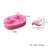 Molde de Silicone para Fazer Decoração de Bolo Fondant de Chocolate com Folha de Palmeira, Peça Cisne Flamingo de Casal DIY
