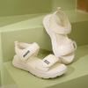 Sandalias con Suela Gruesa 2024 Verano Nuevas Suela Suave Velcro Populares Moda de Internet Versátiles Casuales Sandalias de Playa