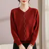 Novo suéter de outono para mãe, blusa básica feminina de cor sólida, top de malha estiloso para outono e inverno, plus size, para mulheres de meia-idade e idosas