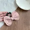 Estilo Coreano Outono e Inverno Fofo Super Macio Camurça Pérola Laço Prendedor de Cabelo Acessórios de Cabelo da Yanqi Elástico de Rabo de Cavalo Corda de Cabelo