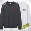 Moletom pesado de 300g com gola redonda, novo produto de outono, corte solto, espessado, gola alta, pulôver de manga longa, camisa básica casual e versátil