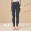 Calça de Algodão Feminina Langsha Outono e Inverno, Calça Térmica Fina de Cintura Alta com Controle da Barriga, Antibacteriana, Antiestática, Calça Camada de Base Slim-Fit