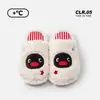 Pantuflas populares de algodón con pingüinos de Xiaohongshu para mujer, de dibujos animados para pareja, de interior, antideslizantes, cálidas, para otoño e invierno, de punta cerrada