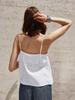 Camisole de Linho com Decote V Europeu e Americano Camisa Base Simples Casual de Verão Top Regata de Algodão e Linho Solto Sem Costas
