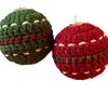 Transfronteiriço Novo Estilo Europeu e Americano Moda de Natal Bolas de Natal Enfeites de Decoração para Festa de Feriado Feitos à Mão em Tricô