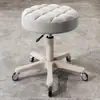 Taburete de Belleza, Taburete Giratorio Ajustable para Salón de Belleza, Taburete de Peluquería, Taburete Redondo para Barbería, Silla Redonda para Maquillaje en Casa