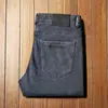 Jeans gruesos de otoño para hombre, ajuste cómodo, rectos, de sarga de algodón, simples, lavados, casuales, de negocios, pantalones de mezclilla