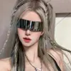 Gafas de Sol Futuristas Cyberpunk Moda Gafas Atmosféricas Cos Props Bidimensionales Gafas Decorativas para Mujer