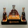 Novo Porta-Vinho Luminoso para Bares, Suporte de Vinho Ás de Espadas, Rack para Vinho Tinto e Bebidas Destiladas com Base Brilhante