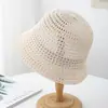 Sombrero de pescador estilo coreano para mujer, sombrero pequeño de verano con cara visible, protector solar, sombrero de cubo hueco estilo japonés estilo coreano, sombrero de verano