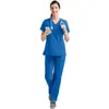 Conjunto de Roupas de Lavar à Mão Elástico de Secagem Rápida Transfronteiriço Europeu e Americano Roupas de Doutor e Enfermeira Salão de Beleza Centro de Confinamento Odontológico Roupas de Trabalho