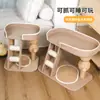 Estrutura de escalada e cama para gatos em um, sisal, pequeno, com pés baixos, suporte universal para gatos, economiza espaço, tapete refrescante para quatro estações, brinquedo arranhador para gatos