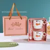 Taza de Cerámica de Dibujos Animados Regalo Apertura Taza de Pareja Regalo Taza de Café Regalo de Acompañamiento Juego de Caja de Regalo Taza Impresión de logo