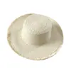 Chapéu de Verão Yunxin Estilo Coreano com Aba Larga, Proteção Solar, Chapéu de Palha com Forro de Pelo, Renda Monocromática, Respirável, Chapéu de Praia para Proteção Solar para Mulheres
