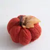 Adornos de Calabaza Tejidos para Festival de la Cosecha Transfronterizo, Naranja, Gris y Blanco Tricolor Decoración para el Hogar, En Stock