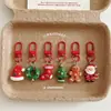 Chaveiro de Papai Noel de Desenho Animado Árvore de Natal Pingente de Bolsa Ornamento Fofo para Mochila de Estudante Presente de Natal