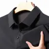 Nueva Camiseta de Manga Larga para Hombre con Diseño de Flor de Piña Primavera Cuello Campana Casual de Negocios Camisa Polo Top Base Elástica Hombre