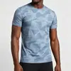 Amazon Comercio Exterior Transfronterizo Europeo y Americano Verano Camiseta Deportiva de Secado Rápido para Hombre Top de Manga Corta con Cuello Redondo para Fitness Running