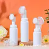Garrafa de Plástico com Bomba Espuma Mousse para Pet 50-100ml Garrafa Redonda Frasco Espumante para Limpeza Facial Frasco Espumante Transparente