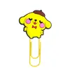 Clip de Papel Grande Sanrio Suministros de Oficina Clip de Papel Creativo Lindo Aguja en Forma de U Dibujos Animados de PVC Marcador de Páginas Colorido