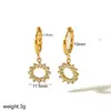Brincos de Diamante de Luxo Leve Europeus e Americanos de Alta Qualidade Brincos de Aço Inoxidável Femininos Brincos Banhados a Ouro 18k Joias Transfronteiriças