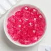 Cuentas de resina transparentes en forma de estrella con pequeñas facetas y agujeros grandes, cuentas planas para joyería DIY, cadenas de teléfono, pulseras de cuentas y accesorios
