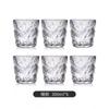 Taza nórdica de glaciar con patrón de hielo, venta al por mayor, taza japonesa transparente de vidrio para vino tinto, jugo, taza de agua con patrón de corteza, taza de manchas