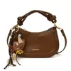 Bolso de Nicho Estilo Francés para Mujer, Bolso Cruzado de Hombro Único de Moda Otoño e Invierno 2025, Versátil Bolso tipo Silla de Montar Retro Ins