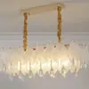 Lustre de sala de estar de luxo leve e elegante estilo francês, lustre de cristal de quarto na cor creme, luminária de jantar nova de alta qualidade na cor rosa