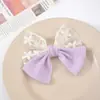 Accesorios de Tela con Moño de Encaje Estilo Coreano Pasador Grande con Moño Semi-Terminado DIY Ropa Accesorios para Maletas