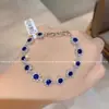 Pulseira Simples Retrô Super Brilhante Flor de Zircônia Simples Pulseira de Luxo Leve Moda Personalidade Pulseira Versátil de Alta Qualidade para Mulheres